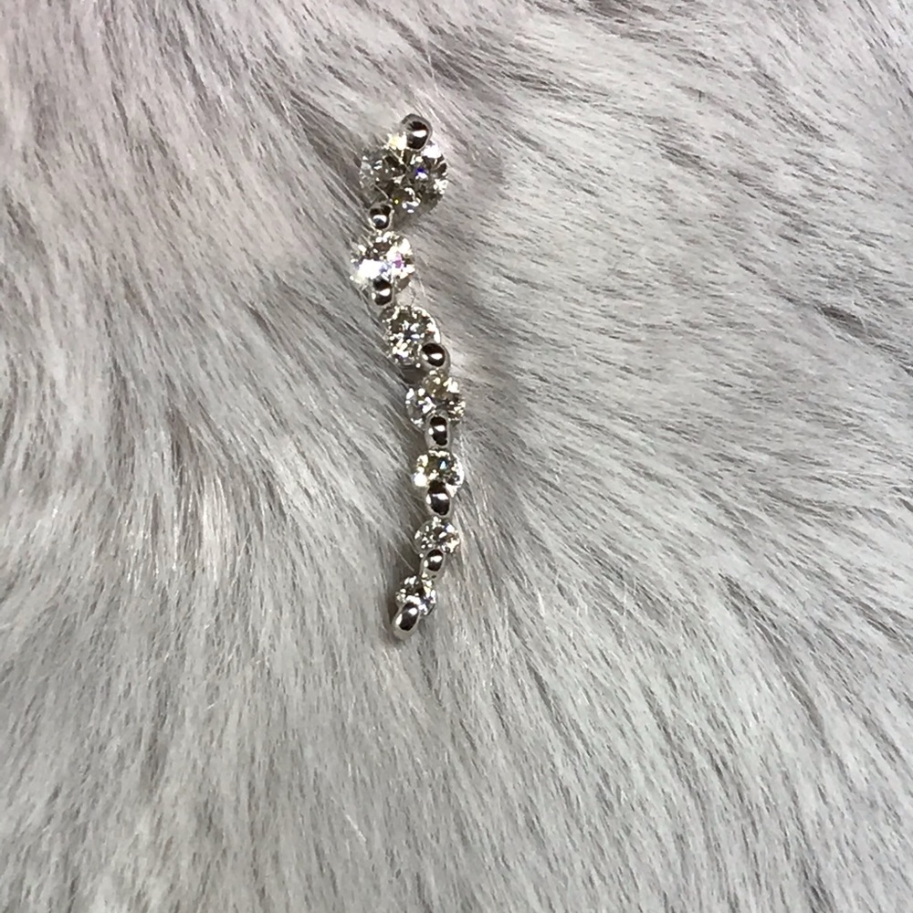 14K White Gold & Diamond Journey Pendant